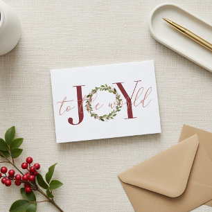 Cartes Pour Fêtes Annuelles Joie élégante au monde Photo de Noël