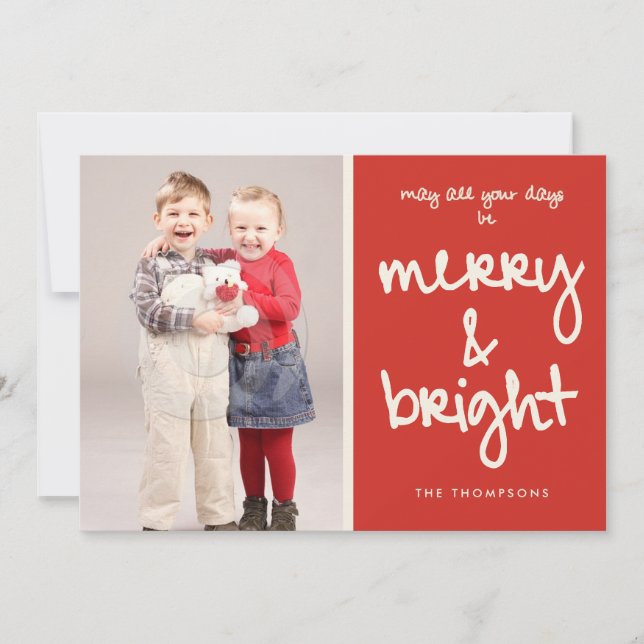 Cartes Pour Fêtes Annuelles Joie et belle photo (Devant)