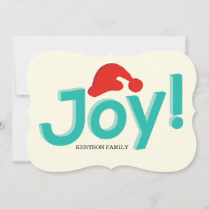 Cartes Pour Fêtes Annuelles joie et chapeau santa