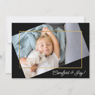 Cartes Pour Fêtes Annuelles Joie et confort photo personnalisés