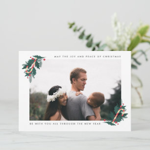 Cartes Pour Fêtes Annuelles Joie et Paix de Noël Photo moderne