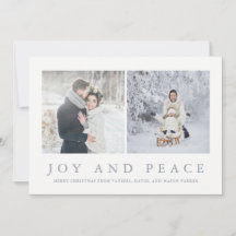 Joie et paix | Deux photos de Noël moderne