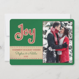 Cartes Pour Fêtes Annuelles Joie | Faux Felt Broderie 1 Photo Holiday