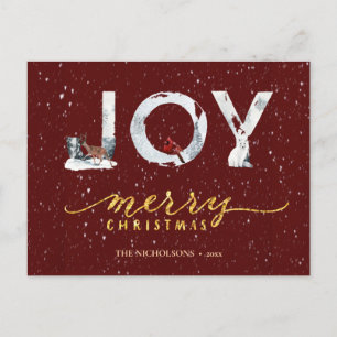 Cartes Pour Fêtes Annuelles JOIE JOIY Snow Overlay