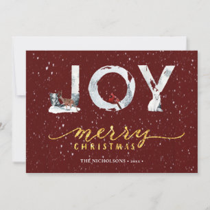 Cartes Pour Fêtes Annuelles JOIE JOIY Snow Overlay