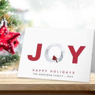 Cartes Pour Fêtes Annuelles Joie moderne Photo Noël