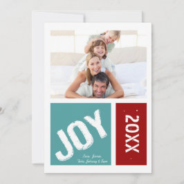 Cartes Pour Fêtes Annuelles Joie moderne simple Votre photo Noël