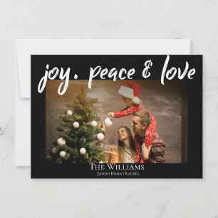 Cartes Pour Fêtes Annuelles Joie Paix Et Amour   Photo   Noël