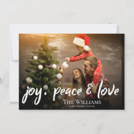 Cartes Pour Fêtes Annuelles Joie Paix et Amour | Photo | Noël