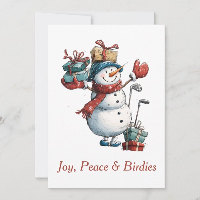 Cartes Pour Fêtes Annuelles Joie, Paix & Oisillons (Devant)