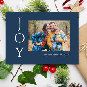 Cartes Pour Fêtes Annuelles Joie photo minimaliste