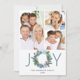 Cartes Pour Fêtes Annuelles JOIY Paysage Wreath Noël Forêt Salutation