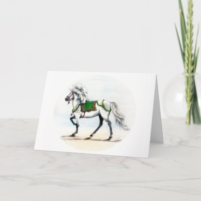 Cartes Pour Fêtes Annuelles Jol Icelandic Horse Holiday (Devant)