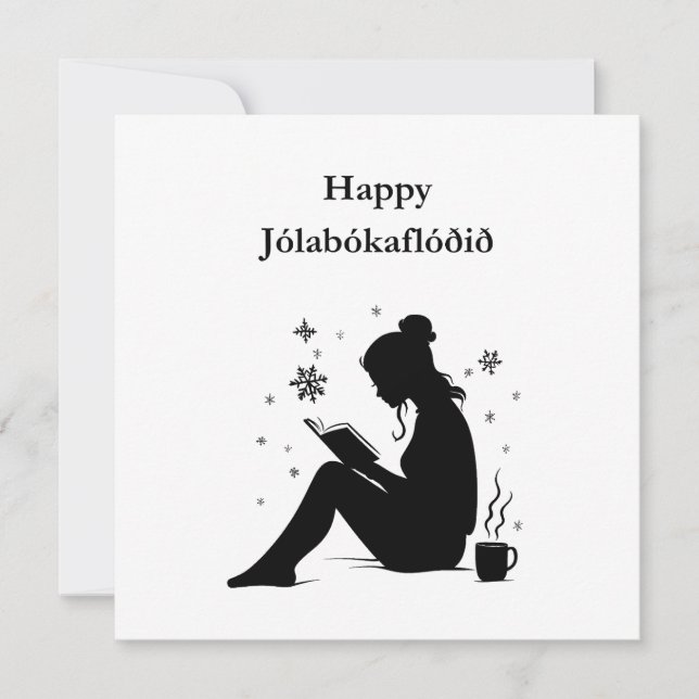Cartes Pour Fêtes Annuelles Jolabokaflod - Islande Livre Flood (Devant)