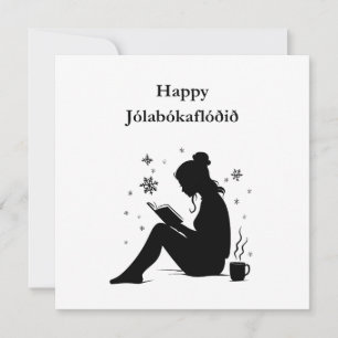 Cartes Pour Fêtes Annuelles Jolabokaflod - Islande Livre Flood