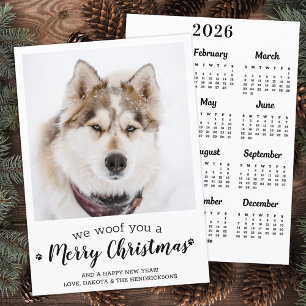 Cartes Pour Fêtes Annuelles Joli animal de compagnie photo 2025 Calendrier Chi