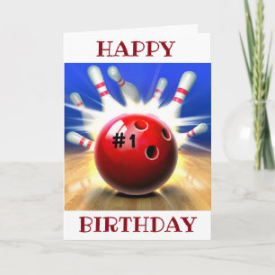 CARTES POUR FÊTES ANNUELLES JOLI ANNIVERSAIRE À MON ***BOWLER PRÉFÉRÉ***