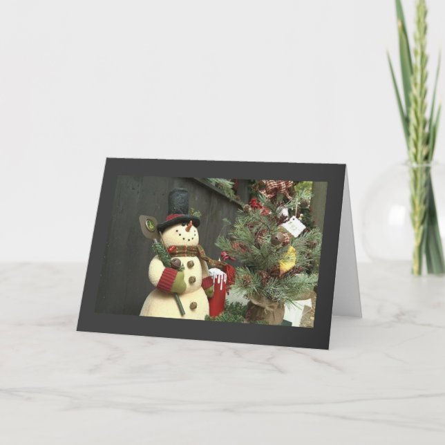 CARTES POUR FÊTES ANNUELLES JOLI ANNIVERSAIRE À NOËL / NOËL SNOWMAN (Devant)