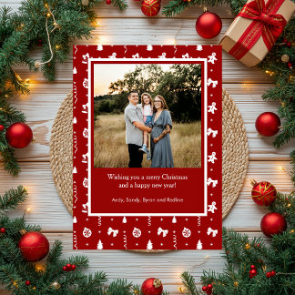 Cartes Pour Fêtes Annuelles Joli Classique Rouge Noël Fêtes