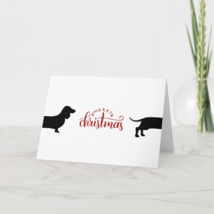 Cartes Pour Fêtes Annuelles Joli dachshund Joyeux Noël
