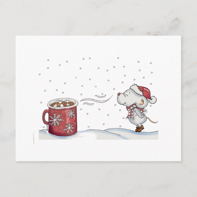 Cartes Pour Fêtes Annuelles Joli dessin à la main pour Noël (Devant)