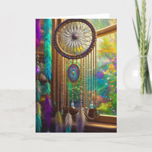Cartes Pour Fêtes Annuelles Joli Dreamcatcher dans la fenêtre   Vous avez oubl