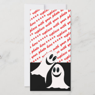 Cartes Pour Fêtes Annuelles Joli Fantômes de dessin d'Halloween