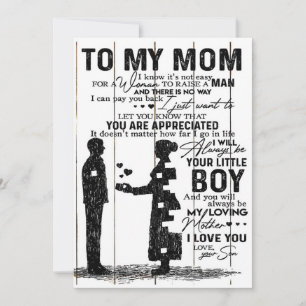Cartes Pour Fêtes Annuelles Joli Fils À Mon Mère Cadeau   Jovely Family Cadeau