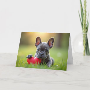 Cartes Pour Fêtes Annuelles Joli French Bulldog pour la Saint-Valentin