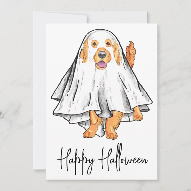 Cartes Pour Fêtes Annuelles Joli Halloween Chien Chien Chien Chien Chien Chien (Devant)