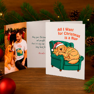 Cartes Pour Fêtes Annuelles Joli Labrador Retriever doré Vacances Noël Christm