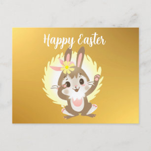 Cartes Pour Fêtes Annuelles Joli Lapin de Pâques Drôle 