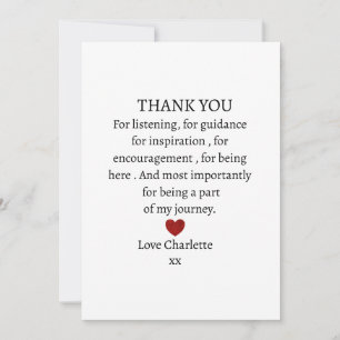 Cartes Pour Fêtes Annuelles joli merci personnalisé amour 