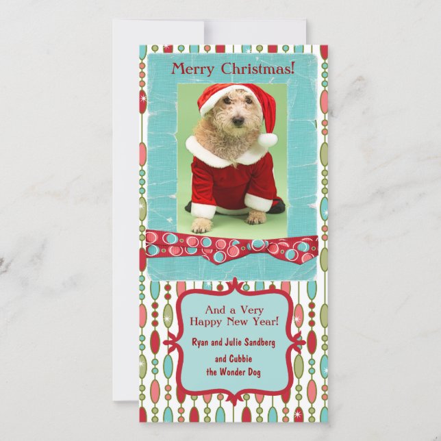 Cartes Pour Fêtes Annuelles Joli Noël Beaded Whimsy Custom (Devant)