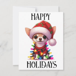 Cartes Pour Fêtes Annuelles Joli Noël Chihuahua
