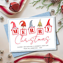 Cartes Pour Fêtes Annuelles Joli Noël Gnomes Signes