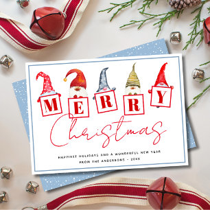 Cartes Pour Fêtes Annuelles Joli Noël Gnomes Signes