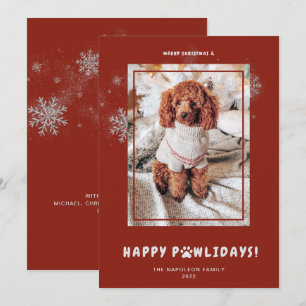 Cartes Pour Fêtes Annuelles Joli Noël Joyeux Joyeux PAWlidays Photo Animaux