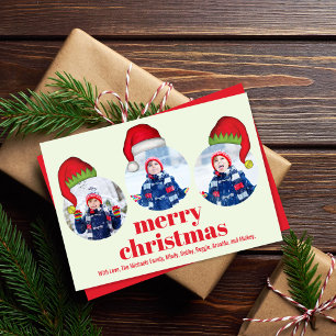 Cartes Pour Fêtes Annuelles Joli Noël Père Noël Multi Photo