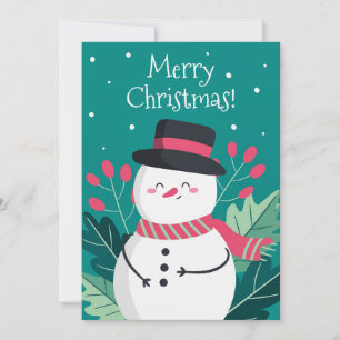Cartes Pour Fêtes Annuelles Joli Noël Retro Snowman