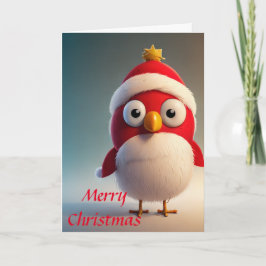 Cartes Pour Fêtes Annuelles Joli oiseau de Noël