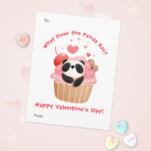 Joli panda dans un cupcake pour la Saint-Valentin 