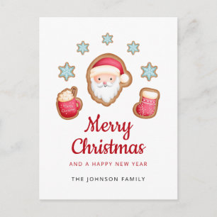 Cartes Pour Fêtes Annuelles Joli Père Noël Joyeux Noël