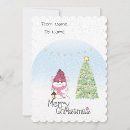 Cartes Pour Fêtes Annuelles Joli petit hamster Joyeux Noël