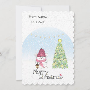 Cartes Pour Fêtes Annuelles Joli petit hamster Joyeux Noël