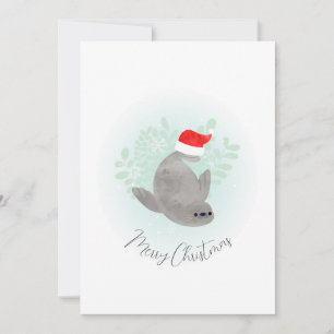 Cartes Pour Fêtes Annuelles Joli phoque de Noël