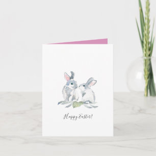 Cartes Pour Fêtes Annuelles Joli remerciement de Pâques rose aquarelle