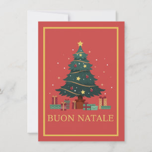 Cartes Pour Fêtes Annuelles Joli sapin de Noël Buon Natale Vœux de fêtes