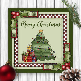 Cartes Pour Fêtes Annuelles Joli sapin de Noël, Cadeaux, Noël joyeux