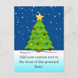 Cartes Pour Fêtes Annuelles Joli sapin de Noël en neige